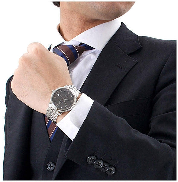 Omega De Ville Prestige Co-Axial Automatic Grey Dial Silver Steel Strap Watch for Men - 424.10.40.20.06.001