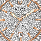 Bulova Phantom Crystal Silver Dial Two Tone Steel Strap Watch for Men - 98B324