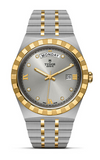 Tudor Royal Diamonds Automatic Grey Dial Two Tone Steel Strap Watch for Men - M28603-0002