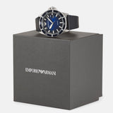Emporio Armani Diver Three-Hand Quartz Blue Dial Blue Leather Strap Watch For Men - AR11516