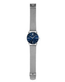 Emporio Armani Minimalist Quartz Blue Dial Silver Steel Strap Watch For Men - AR11571