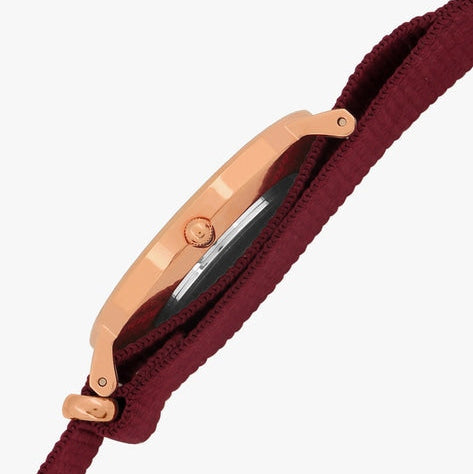 Daniel Wellington Classic Roselyn White Dial Red NATO Strap Watch For Women - DW00100271