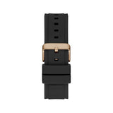 Guess Matrix Multifunction Black Dial Black Rubber Strap Watch For Men - GW0423G5