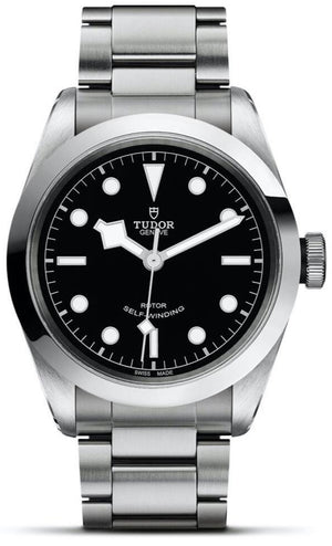 Tudor Black Bay Automatic Black Dial Silver Steel Strap Watch for Men - M79540-0001