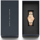 Daniel Wellington Iconic Link Unitone Rose Gold Dial Rose Gold Steel Strap Watch For Women - DW00100401
