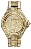 Michael Kors Camille Diamonds Gold Dial Gold Steel Strap Watch for Women - MK5720