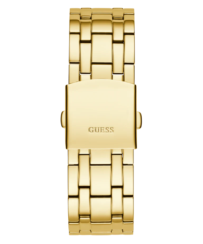 Guess Continental Diamonds Gold Dial Gold Steel Strap Watch for Men - GW0261G2
