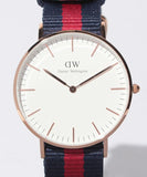 Daniel Wellington Classic Oxford White Dial Two Tone NATO Strap Watch For Women - DW00100029