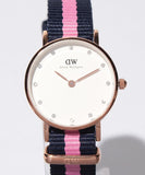 Daniel Wellington Classy Winchester White Dial Two Tone NATO Strap Watch For Women - DW00100065