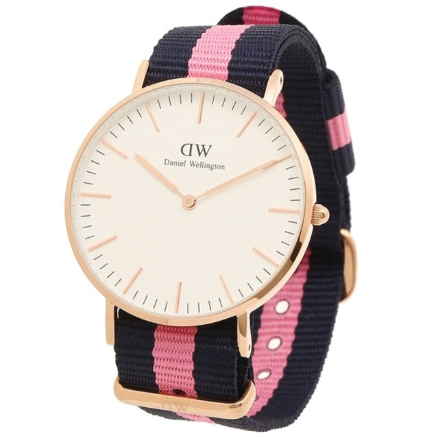 Daniel Wellington Classic Winchester White Dial Three Tone Nylon Strap Watch For Women - DW00100033
