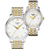 Tissot T Classic Tradition White Dial Two Tone Mesh Bracelet Watch for Women - T063.210.22.037.00