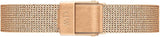 Daniel Wellington Petite Pressed Melrose Black Dial Rose Gold Mesh Strap Watch For Women - DW00100440