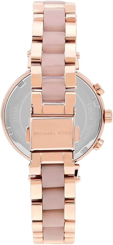 Michael Kors Sofie Chronograph Rose Gold Dial Rose Gold Steel Strap Watch For Women - MK6560