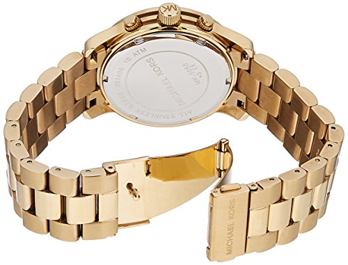 Michael Kors Runway Gold Dial Gold Stainless Steel Strap Watch for Women - MK5055