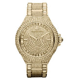 Michael Kors Camille Diamonds Gold Dial Gold Steel Strap Watch for Women - MK5720