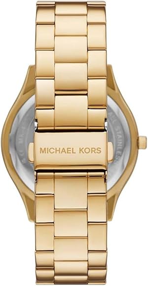 Michael Kors Runway Gold Dial Gold Steel Strap Watch For Women - MK4732