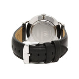 Daniel Wellington Dapper Sheffield White Dial Black Leather Strap Watch For Men - DW00100088