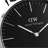 Daniel Wellington Classic Cornwall Black Dial Black Nylon Strap Watch For Women - DW00100149