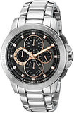 Michael Kors Ryker Chronograph Black Dial Silver Steel Strap Watch For Men - MK8528
