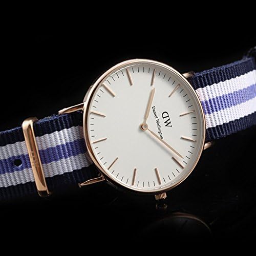 Daniel Wellington Classic Trinity White Dial Three Tone Nylon Strap Watch For Women - 0509DW