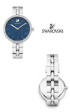 Swarovski Cosmopolitan Blue Dial Silver Steel Strap Watch for Women - 5517790