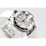 Tissot T Race Lady Chronograph White Dial White Rubber Strap Watch for Women - T048.217.17.017.00