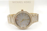 Michael Kors Kerry Crystals Gold Dial Gold Steel Strap Watch For Women - MK3360