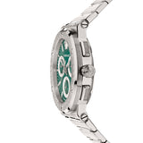 Versace Grace Chronograph Quartz Green Dial Silver Steel Strap Watch For Men - VEZ900121
