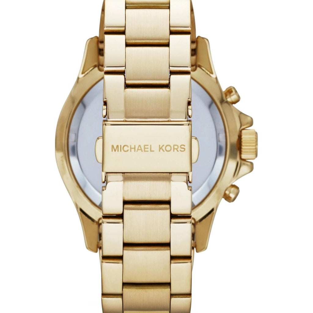 Michael Kors Everest Chronograph Gold Dial Gold Steel Strap Watch for Women - MK5871