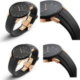 Daniel Wellington Iconic Round Case Motion Black Dial Rubber Strap Watch For Men - DW00100425