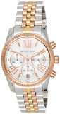 Michael Kors Lexington Chronograph Silver Dial Two Tone Steel Strap Watch for Women - MK5735