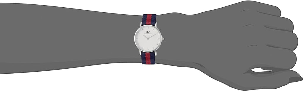 Daniel Wellington Classy Oxford White Dial Two Tone Nylon Strap Watch For Women - DW00100072