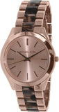 Michael Kors Runway Rose Gold Dial Two Tone Steel Strap Watch for Women - MK4301