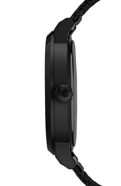 Hugo Boss Oxygen Black Dial Black Mesh Bracelet Watch for Men - 1513636