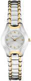 Bulova Classic White Dial Two Tone Steel Strap Watch for Women - 98T84