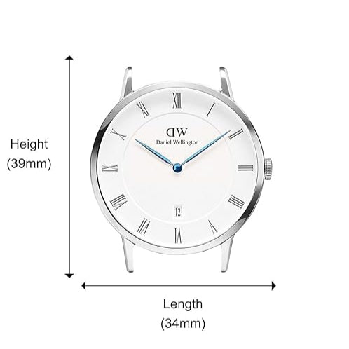 Daniel Wellington Dapper Somerset White Dial Blue Leather Strap Watch For Men - DW00100192