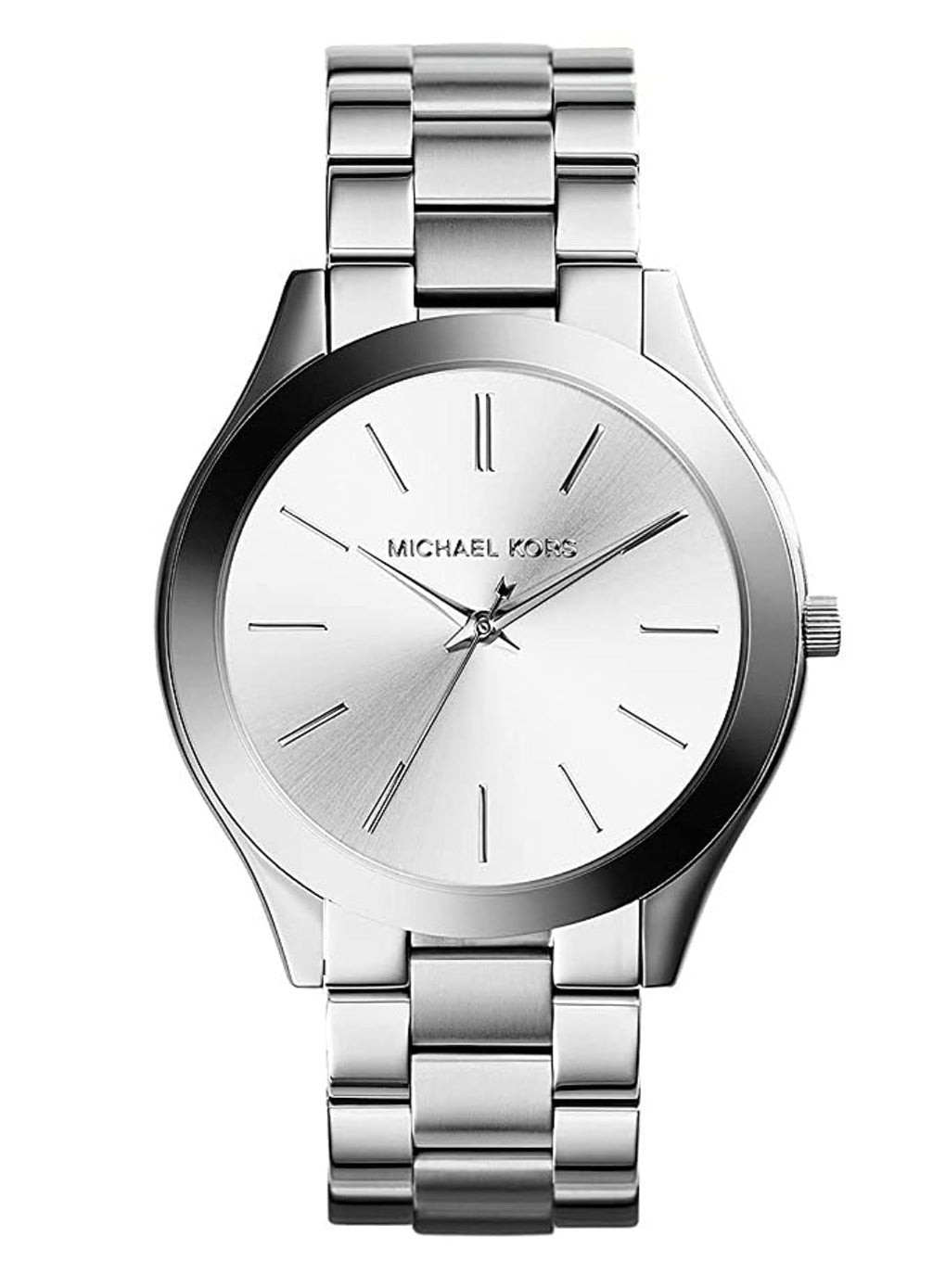 Michael Kors Slim Runway Silver Dial Silver Stainless Steel Strap Watc