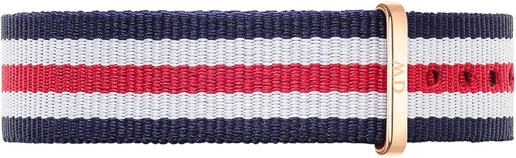 Daniel Wellington Classic Canterbury White Dial Two Tone NATO Strap Watch For Women - DW00100030