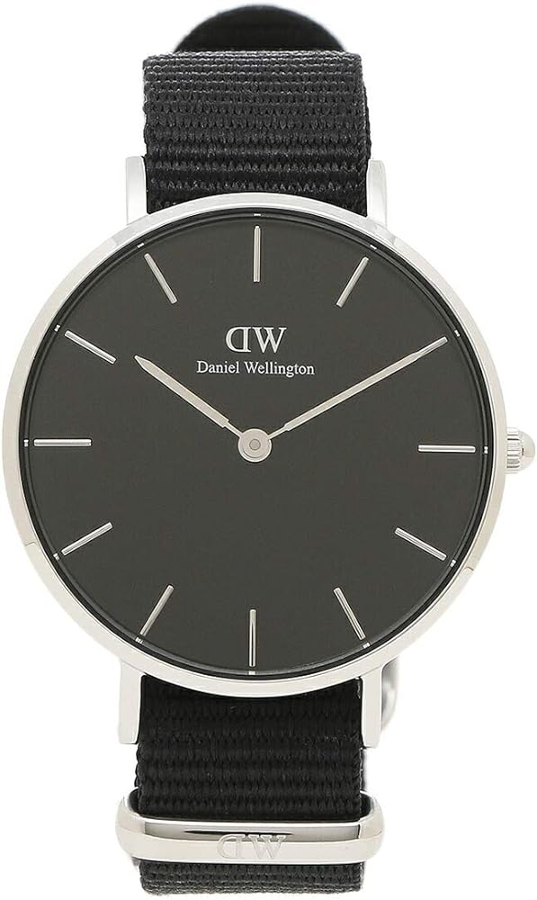 Daniel Wellington Classic Bayswater Black Dial Black NATO Strap Watch For Women - DW00100282