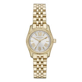 Michael Kors Lexington Quartz Silver Dial Gold Steel Strap Watch For Women - MK3229