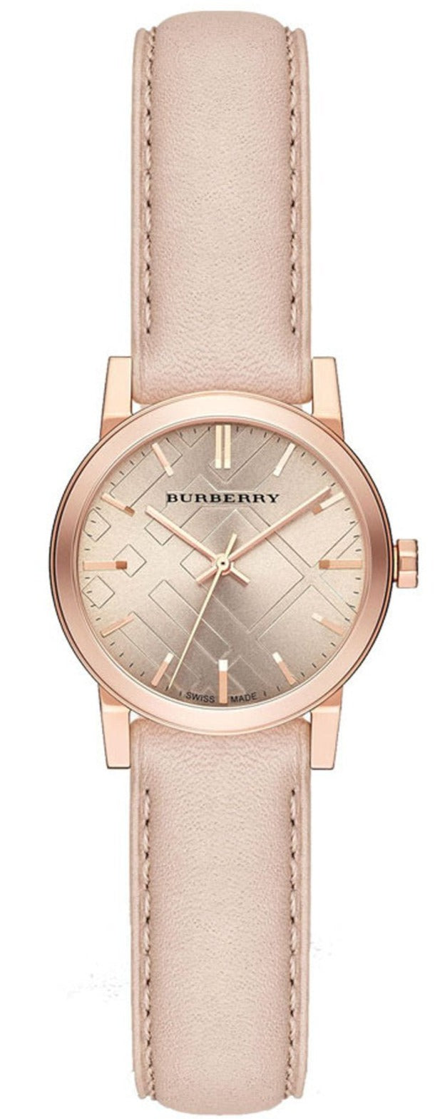 Burberry The City Gold Dial Beige Leather Strap Watch for  display picture 1