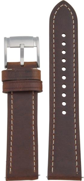 Fossil Pilot Chronograph White Dial Brown Leather Strap Watch for Men - FS5146