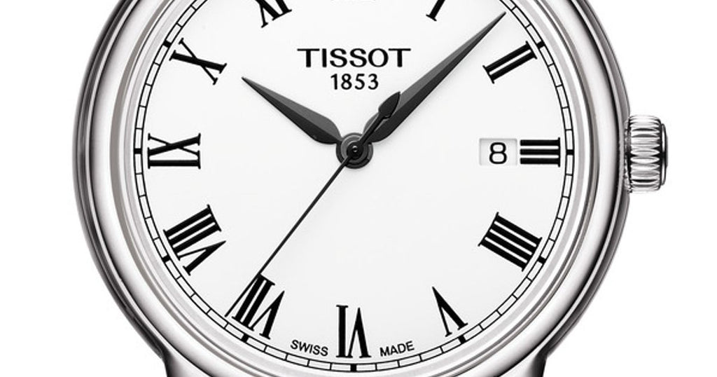 Tissot T Classic Carson White Dial Black Leather Strap Watch for Men - T085.410.16.013.00