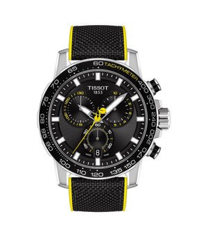 Tissot T Sport Supersport Chrono Tour De France Black Dial Black Nylon Strap Watch for Men - T125.617.17.051.00