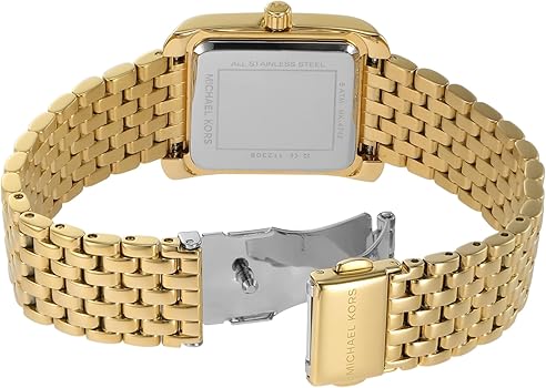 Michael Kors Emery Pave Analog Green Dial Gold Steel Strap Watch for Women - MK4742