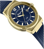 Salvatore Ferragamo F-80 Classic Blue Dial Blue Rubber Strap Watch for Men - SFHY02822