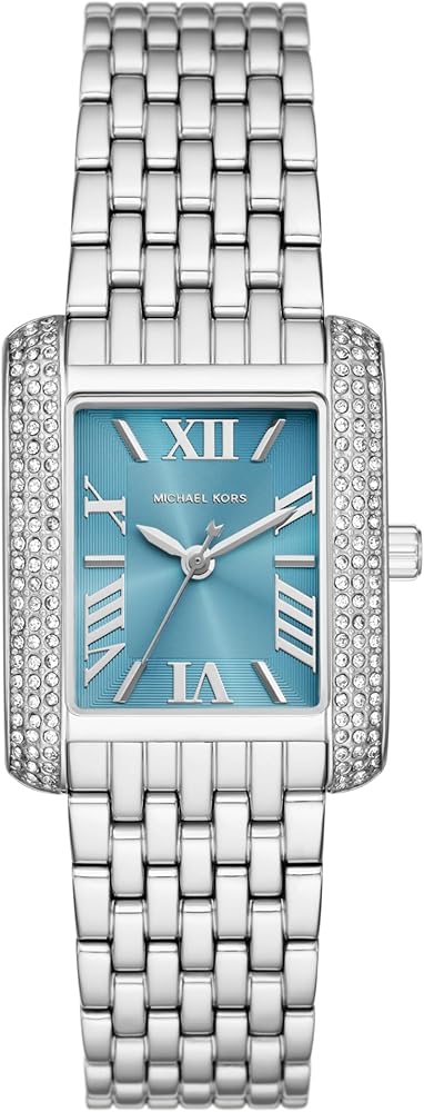 Michael Kors Emery Analog Three Hand Blue Dial Silver Steel  display picture 3