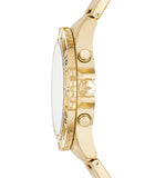 Fossil Garrett Chronograph Gold Dial Gold Steel Strap Watch for Men - FS5772