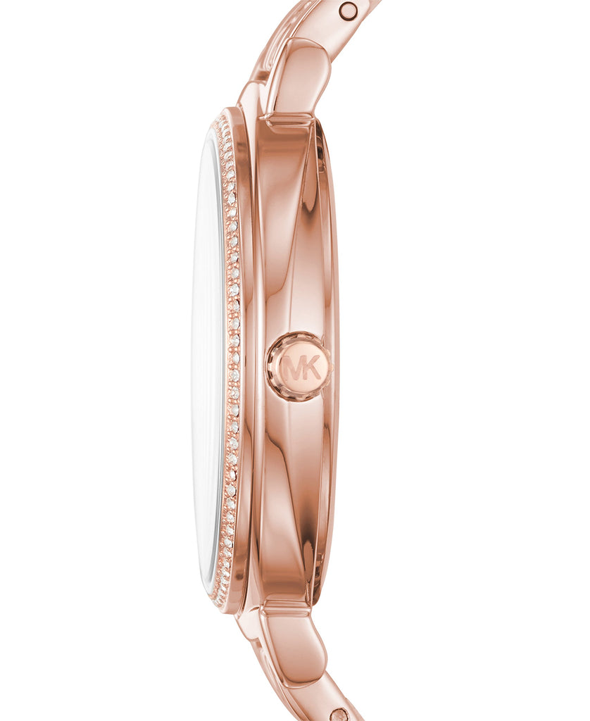 Michael Kors Cinthia Mother of Pearl Rose Gold Dial Rose Gold Steel Strap Watch for Women - MK3643