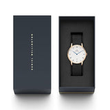 Daniel Wellington Dapper Cornwall White Dial Black Nylon Strap Watch For Men - DW00100261